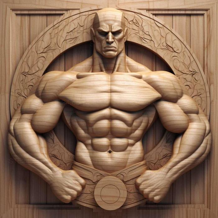 Characters (st bodybuilder 4, HERO_2028) 3D models for cnc